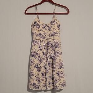 Speechless floral sweetheart neckline empire waist dress sz 3 purple cottagecore